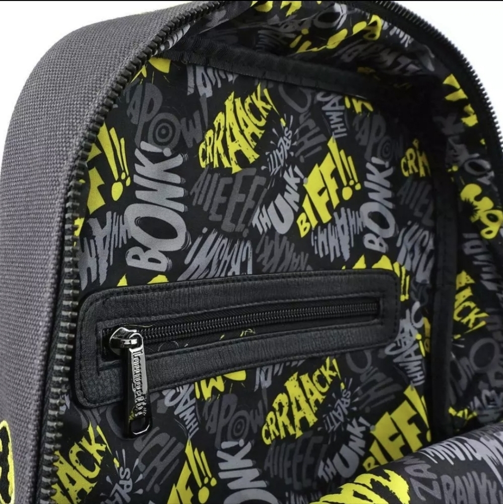 Loungefly DC Comics Batman 80th Anniversary AOP Canvas Square Backpack - Picture 2 of 3
